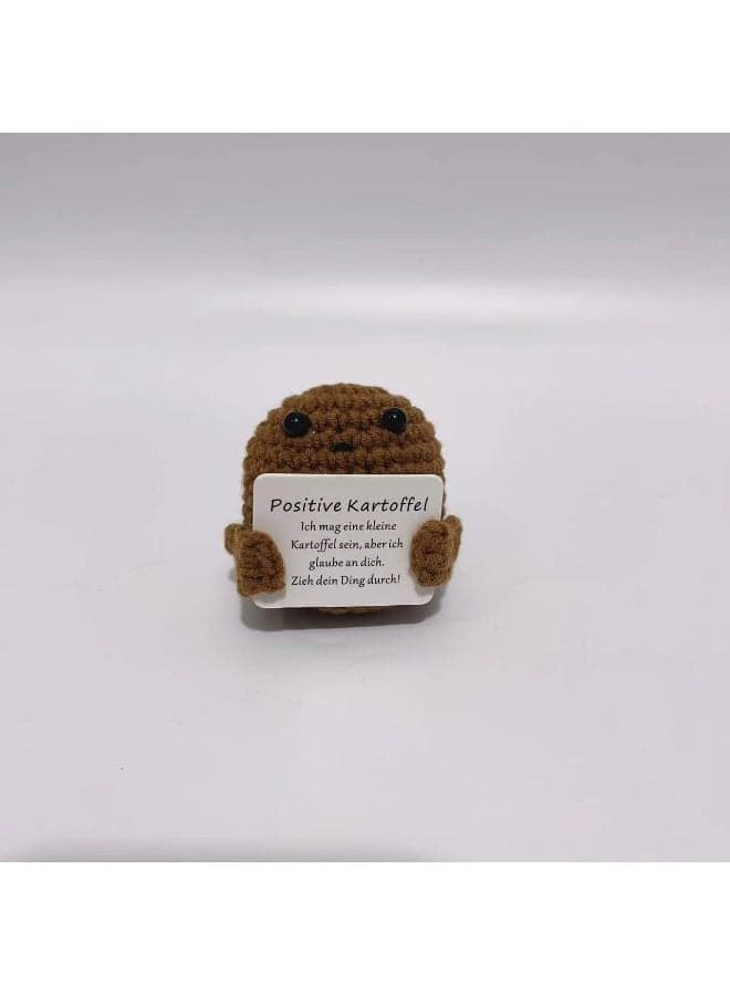 Whimsical Emoji Potato Plush - Positive Energy Knitted Decor
