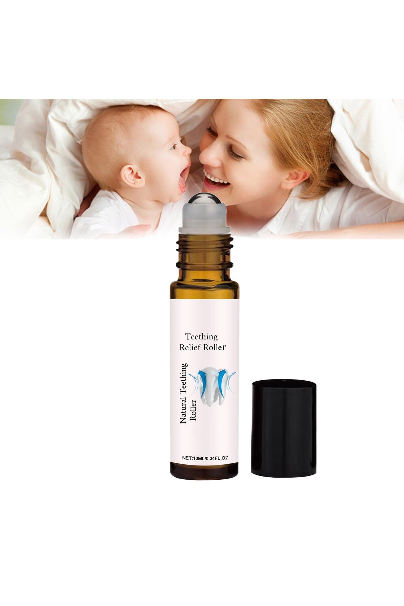 Baby Teething Oil Roller, 10 ml x 2 Teething Roller Baby, Teething Oil Roller, Teething Natural Pain Relief Roller, Teething Natural Pain Relief Roller, Reduce Teething Discomfort
