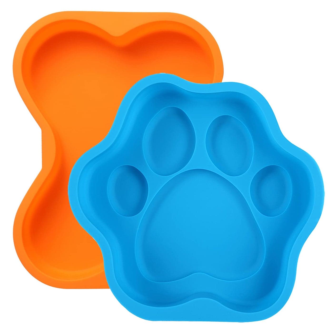 wooyaya 2Pcs Silicone Dog Birthday Cake Pans Bone Shape 8 Inch