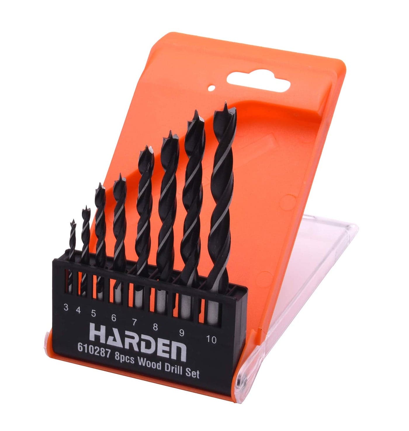 Harden Carbon Steel 8Pcs Wood Round Drill Bit Set - 610287
