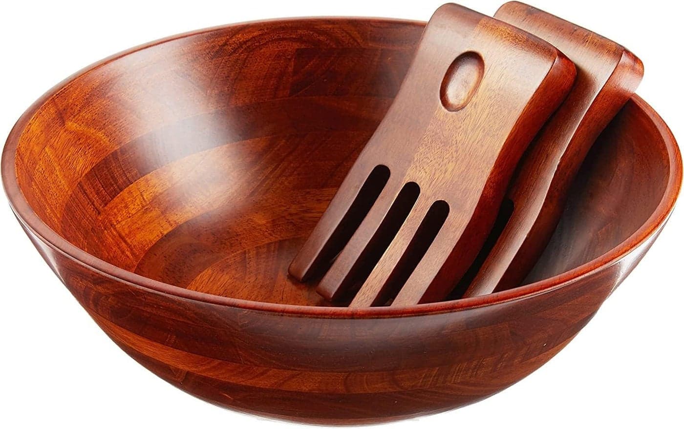 Lipper International Cherry Wood Salad Bowl Set