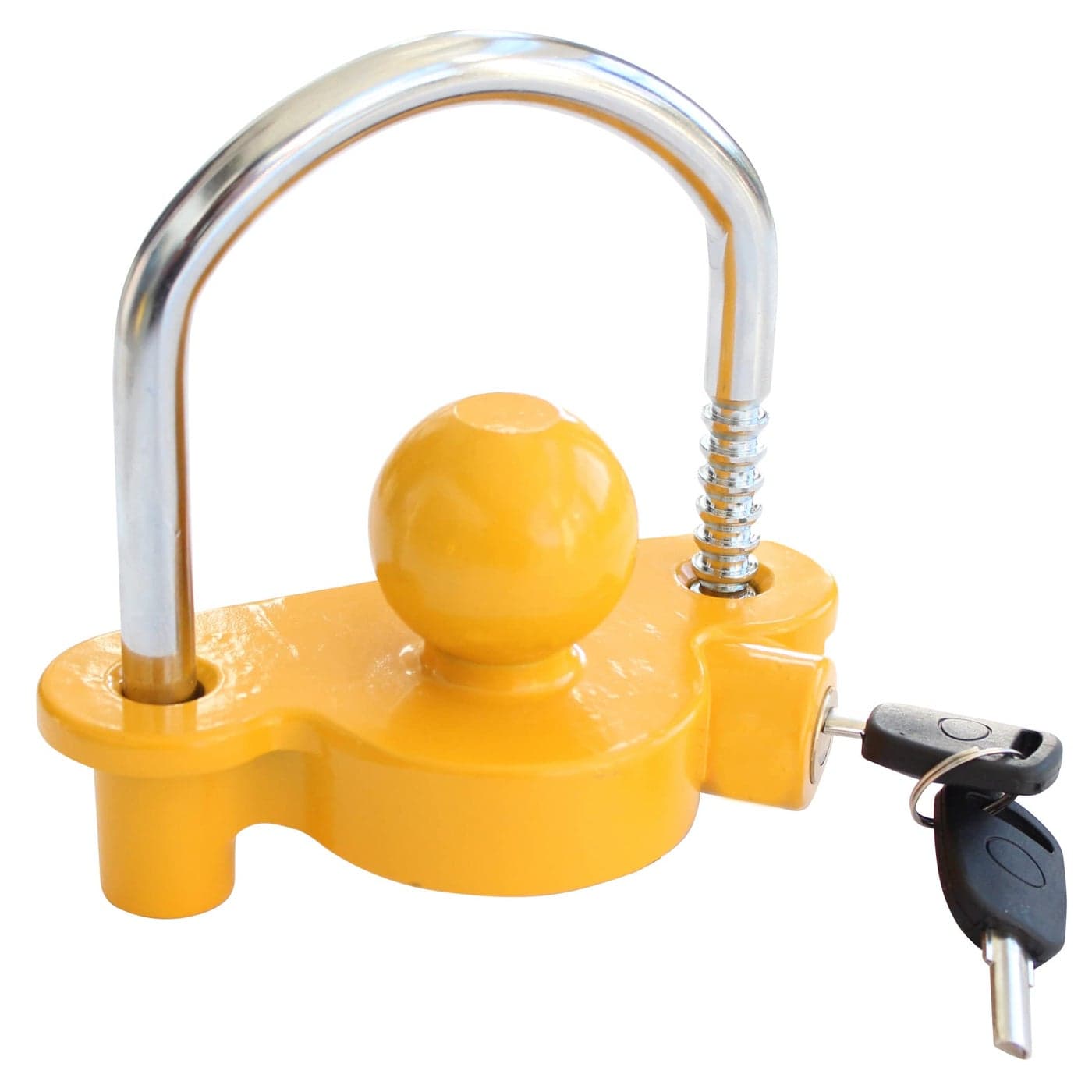 MaxxHaul 50640 Universal Trailer Coupler Lock for 178 2 and 2516 Couplers Yellow