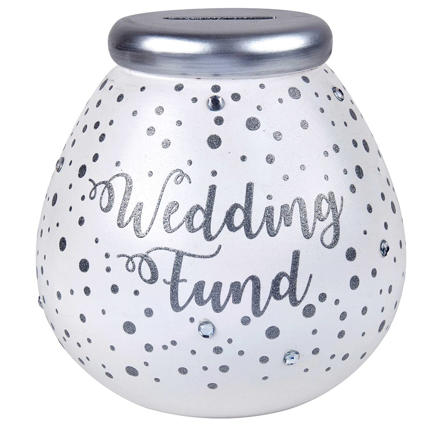 Pot of Dreams Hand Painted Wedding Fund Save And Smash Handcrafted Ceramic Money Box Eco Freindly Recyclable Piggy Bank Decorative Gift and Save for Wedding Honeymoon One Size