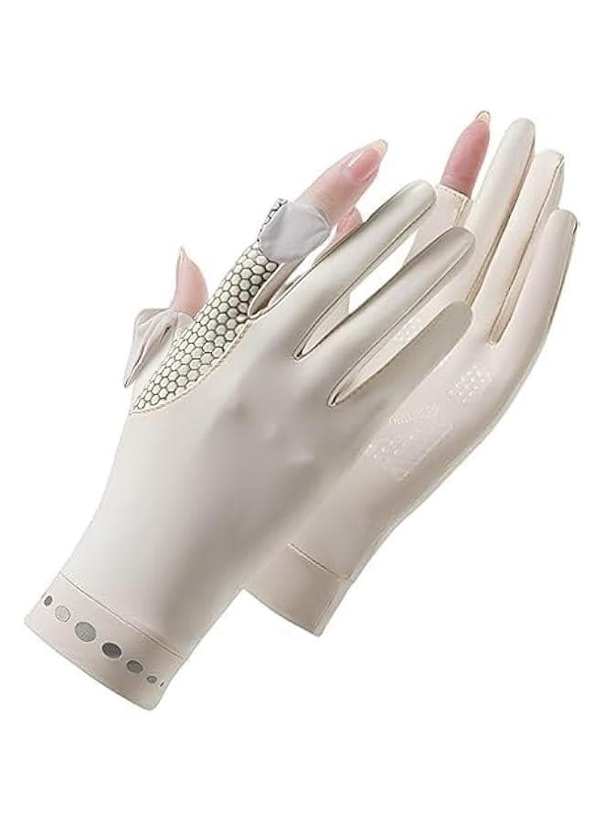 UV Sun Protection Gloves Women Non Slip Sun Gloves Driving Gloves Breathable Outdoor Cycling Gloves for Women,Full Finger Touchscreen Gloves