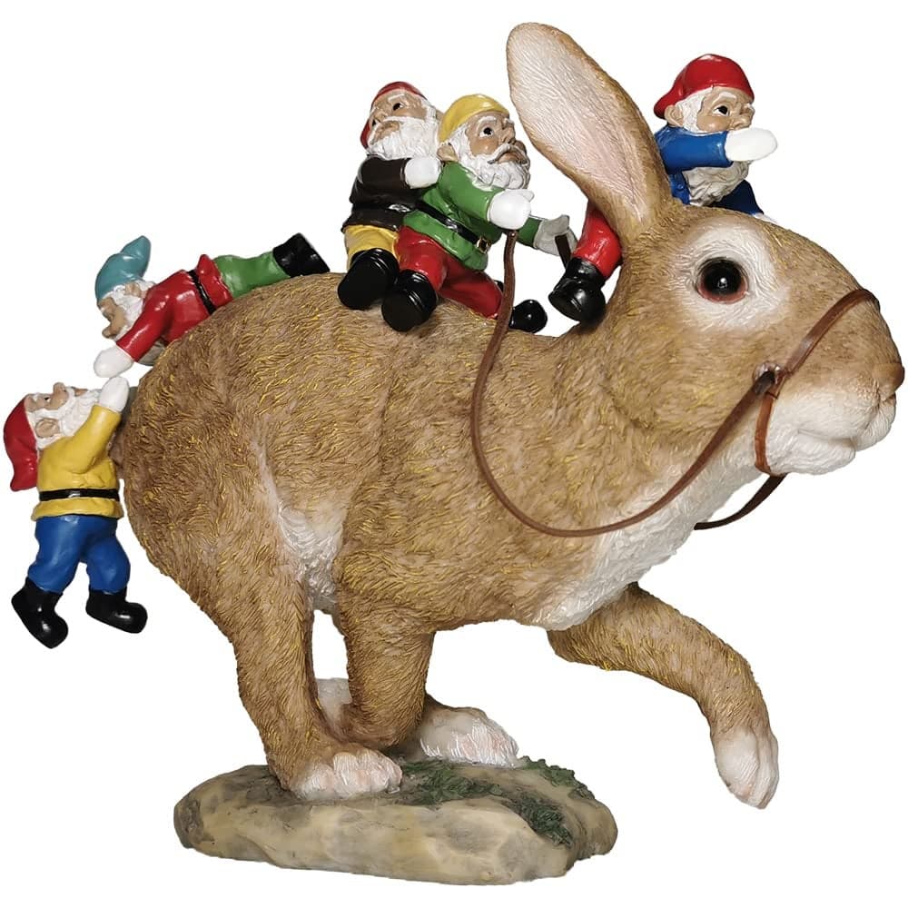 Sunthus Garden Gnomes Decorations for Yard Bunny Statue Funny Outdoor Decor Rabbit
