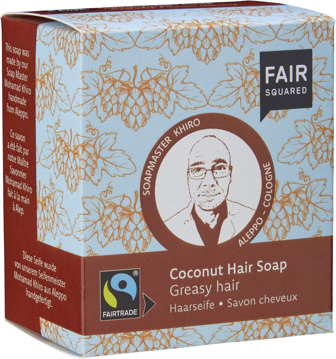 Fair Squared Zero Waste Organic Coconut Shampoo Bar Greasy Hair 2 x 80g
