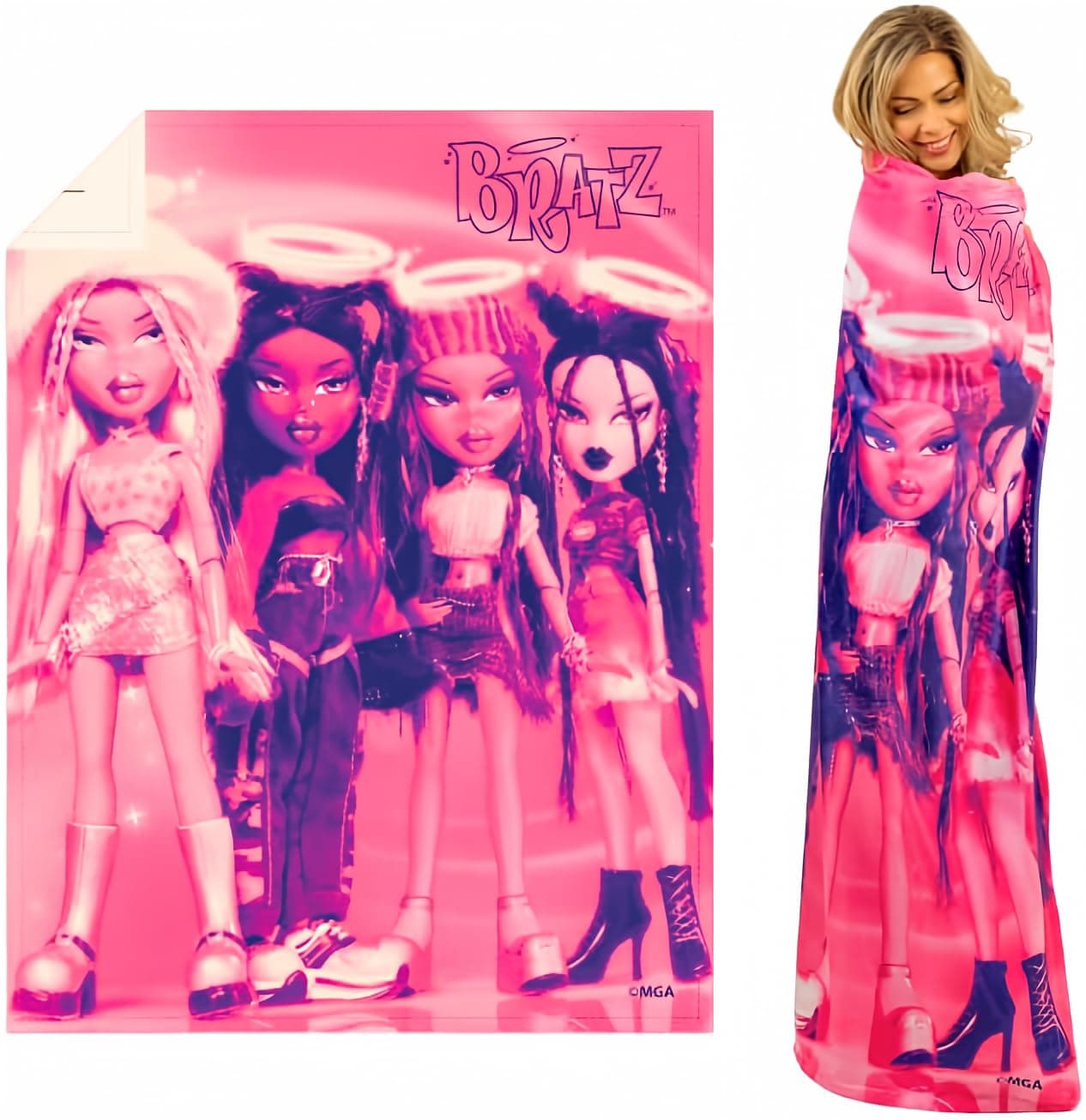 Franco Collectibles Bratz Dolls Bedding Super Soft Plush Throw 46 in x 60 in Official Licensed Product