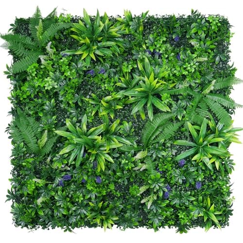 Yangrass 16pcs 20''x20'' Grass Wall Panels, Artificial Hedge Panels Greenery Wall, UV Protected Faux Grass Backdrop Privacy Fence Screen, Greenery Wall for Outdoor Indoor Garden Birthday Wedding Decor