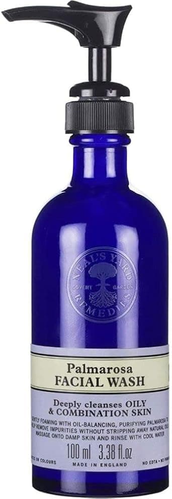 Neals Yard Remedies Palmarosa Facial Wash Vegan Organic Ingredients Deeply Cleanse Oily Combination Skin 100ml