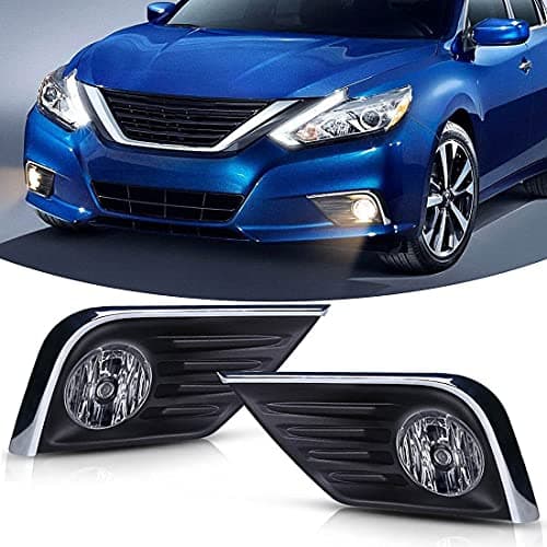 VGETTING Fog Light For Nissan Altima 2016 2017 2018 Fog Lamps Front Driving Light Assembly For Altima Halogen Bulb With Bezel+Wiring Harness