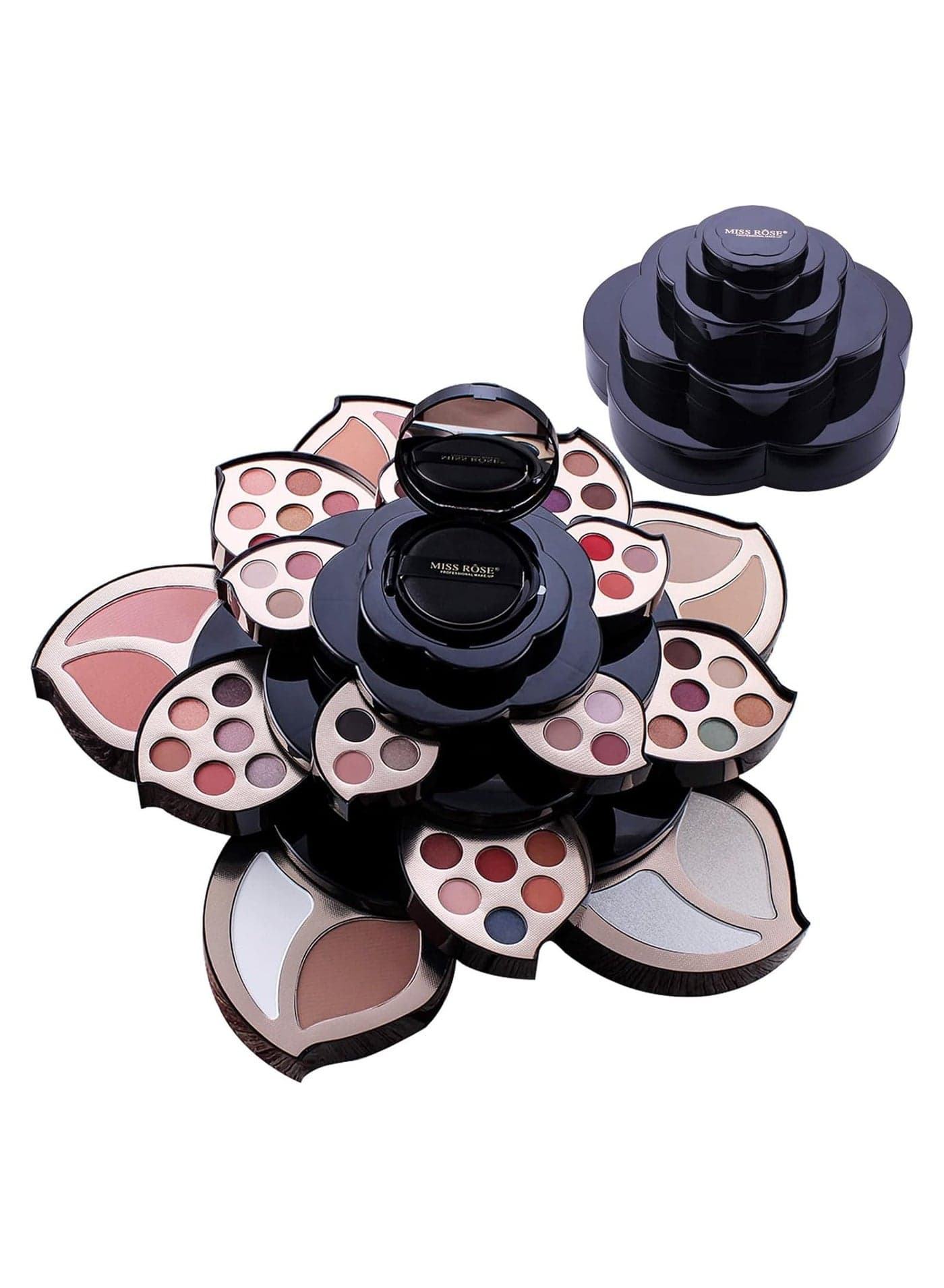 Miss Rose Beauty Flower Eyeshadow Palette Plum Blossom Rotating Eyeshadow Box Makeup Box Makeup Palette