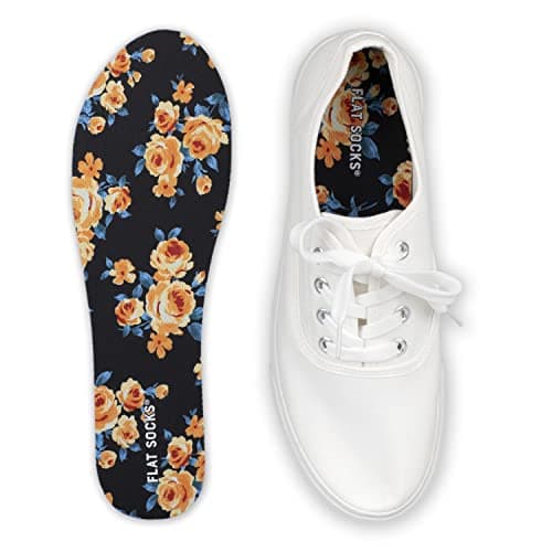 FLAT SOCKS No Show Socks, Sockless Shoe Liner, No Slipping, No Stinking, Washable Barefoot Shoe Insert for Men and Women, Peachy Rose, Small