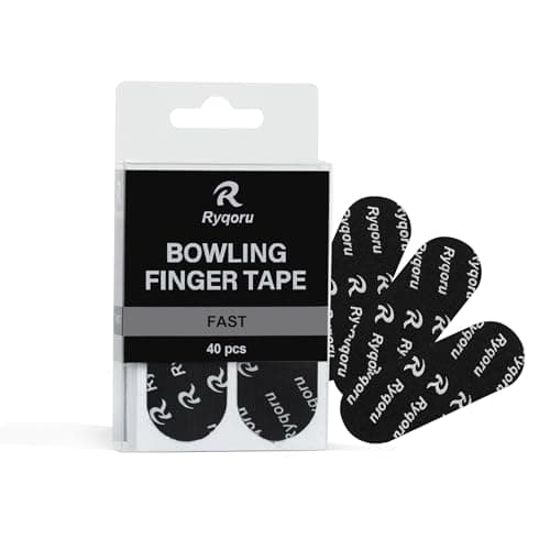 Ryqoru 40 PCS Bowling Thumb & Finger Tape, Fast Release Pre-Cut Insert Tape for Thumb Hole, Grip & Skin Protection, Breathable, No Residue, Black