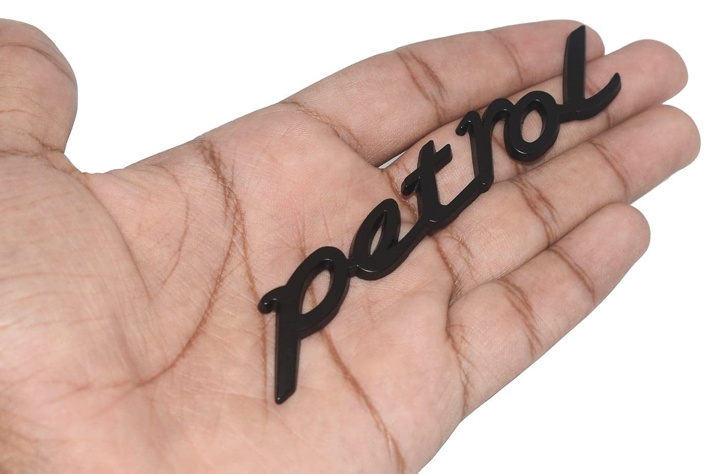 Incognito Petrol Emblem Sticker for Car Fuel Tank, Metal (Black)