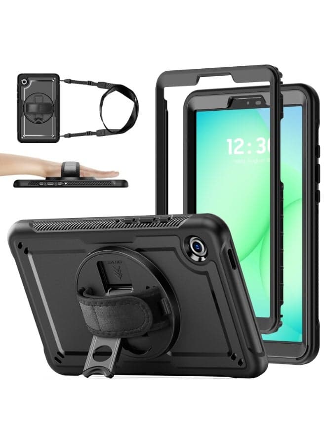Case for Samsung Galaxy Tab A11 8.7 Inch, with Hand 360°Rotate Stand, Pencil Holder Full-Body Drop Protection Cover for Galaxy Tab A11 Tablet,