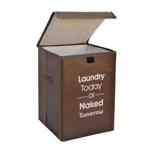 ZOVIRA 75L Laundry Basket for Clothes Non Woven Laundry Bin Laundry Bags for Clothes Freestanding Clothes Storage Organizer for Bedroom Basket for Clothes Cloth Bin Bag
