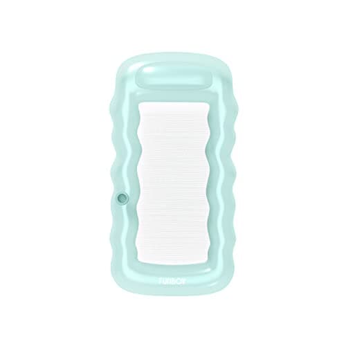 FUNBOY Giant Inflatable Luxury Clear Mint Blue Mesh Lounger Water Hammock Pool Float, Perfect for a Summer Pool Party Large