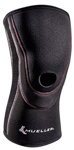 MUELLER Sports Medicine Breathable Open Patella Knee Sleeve, Knee Pain Relief Support for Men and Women, Ideal for Arthritis, Sprains, Black, Small