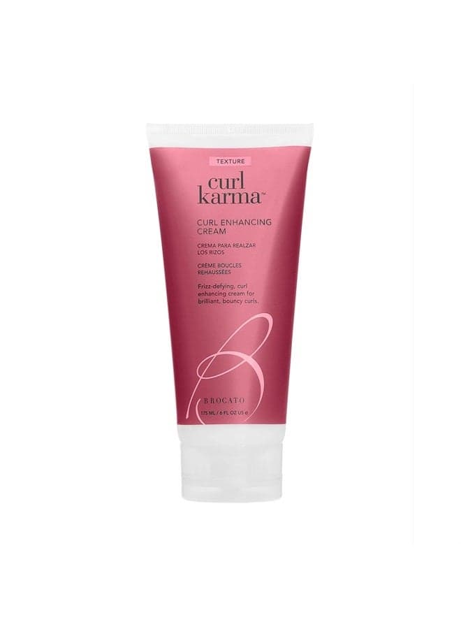 Curl Karma, Curl Enhancing Cream, 6 Fl Oz | Defining & Moisturizing Curl Crème | Fights Frizz, Adds Bounce & Shape | All Day Control