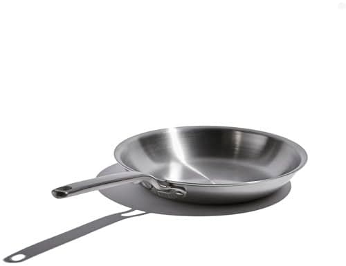 Heritage Steel Eater Series 105 Inch Frying Pan Made in USA 5Ply Fully Clad Stainless Steel Stay Cool Handle Design Induction Ready NonToxic