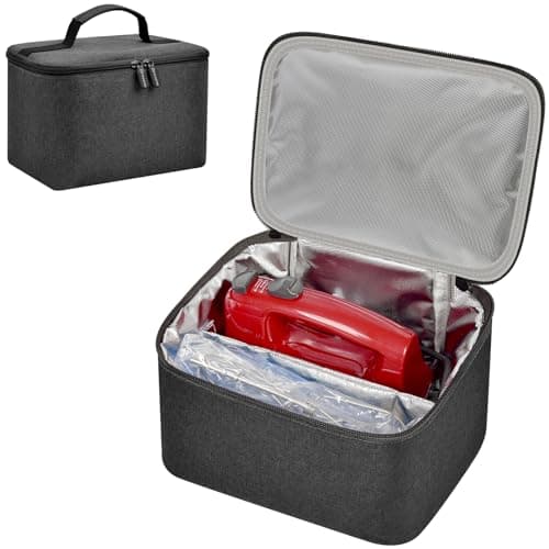 Steadtep Digital Hand Mixer Carrying Bag for KitchenAid 56 79 Ultra Power Speed Hand Mixers Portable Travel Storage Case Bag with Handle for Kitchen Aid Mixer Accessories Box Only Grey