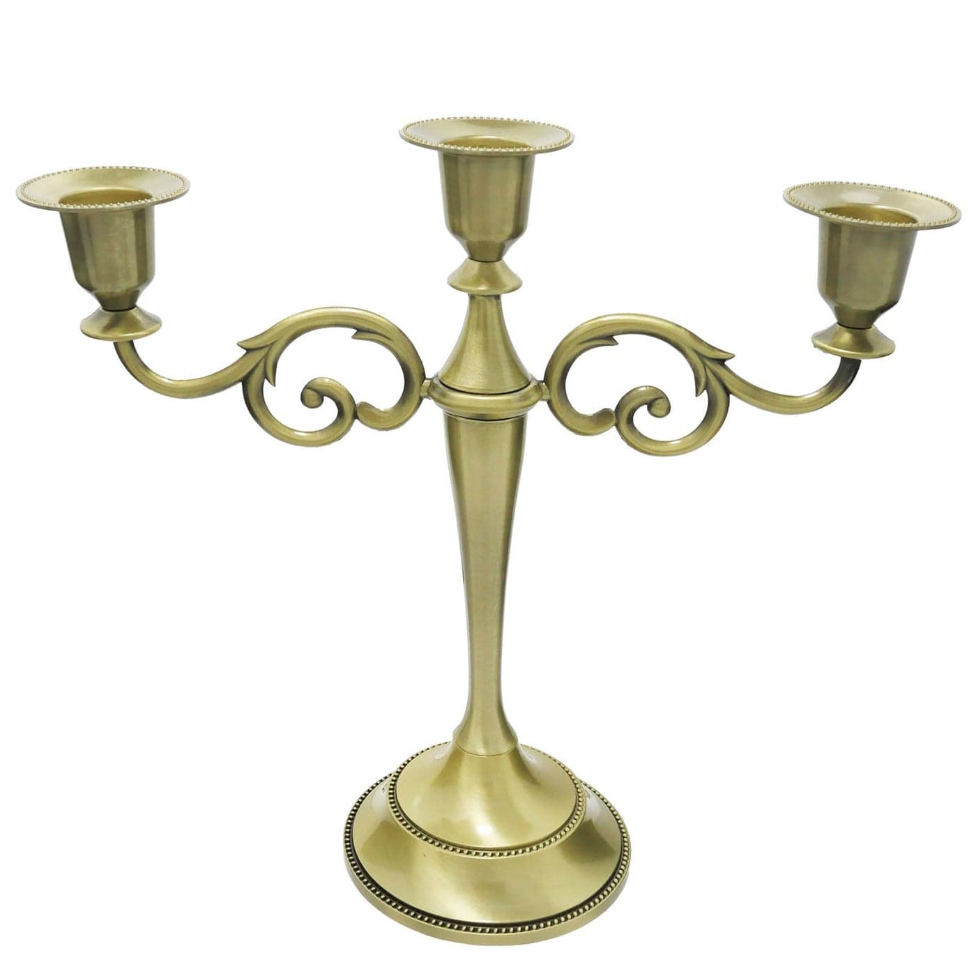 Viscacha 3 Candle Metal Candelabra Candlesticks Holder for Formal Events Wedding Church Holiday Dcor Halloween Taper Candle Holder Stand Centerpiece Elegant Decoration Piece for TableSilver