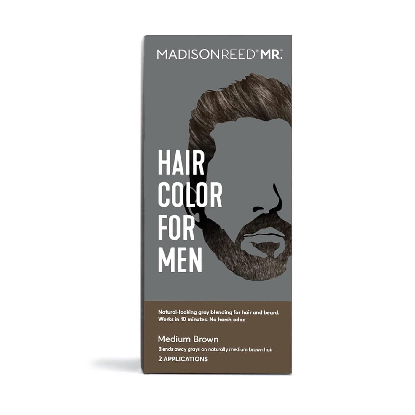 Madison Reed Mr Hair Color for Men Medium Brown DemiPermanent Hair Dye Reduces Grays in 15 Minutes For Hair Beard Nourishing Strengthening Keratin Argan Oil 2 Applications