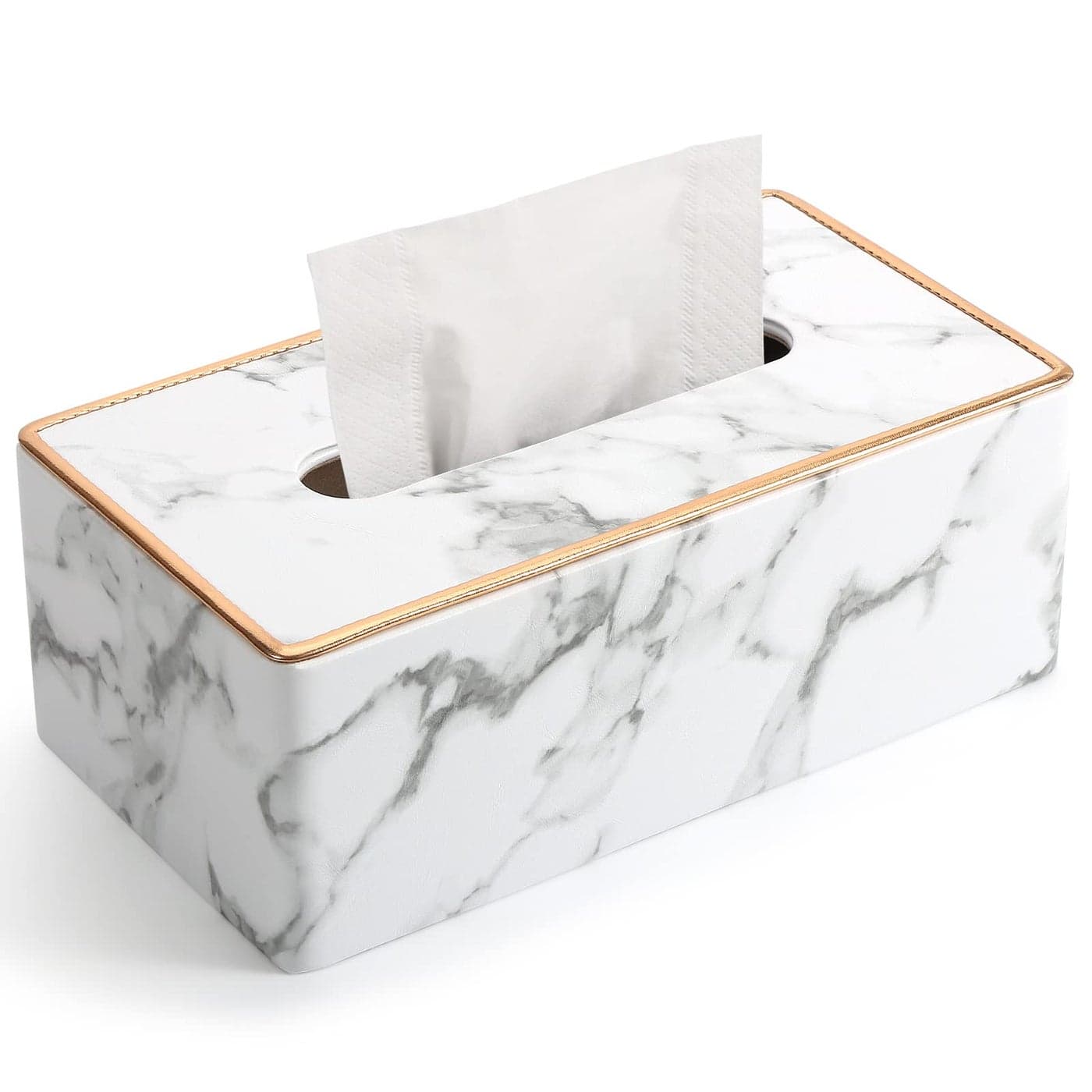 Tissue Box Cover PU Leather Tissue Box Holder Rectangular Tissue Holders for HomeOfficeCar Decoration 984X523X377 Phnom Penh Marble
