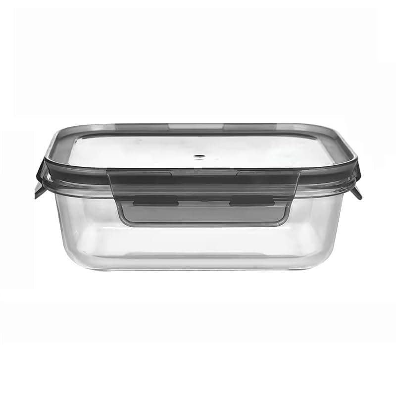 1000ml Glass Containers with Lids, Lunch Boxes for Office Microwave Safe Containers, Borosilicate Meal Prep (Clear)