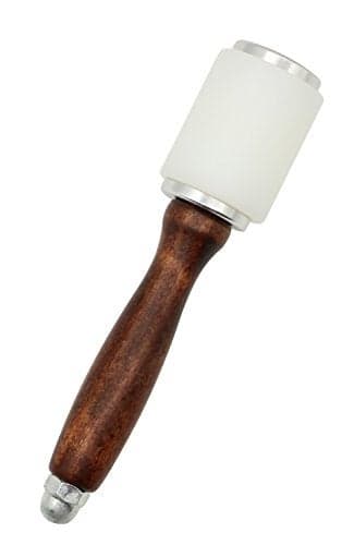 Leathercraft Wooden Handle Nylon Hammer - Wood Leather Carving Hammer Mallet for DIY Stamping Sew Leather Cowhide Tool