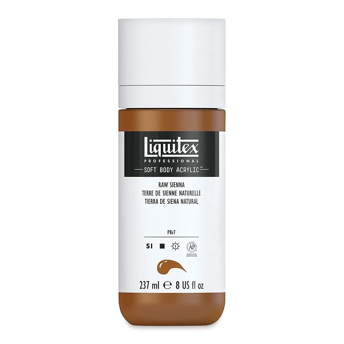 Liquitex Professional Soft Body Acrylic Paint 237ml 8oz Bottle Raw Sienna