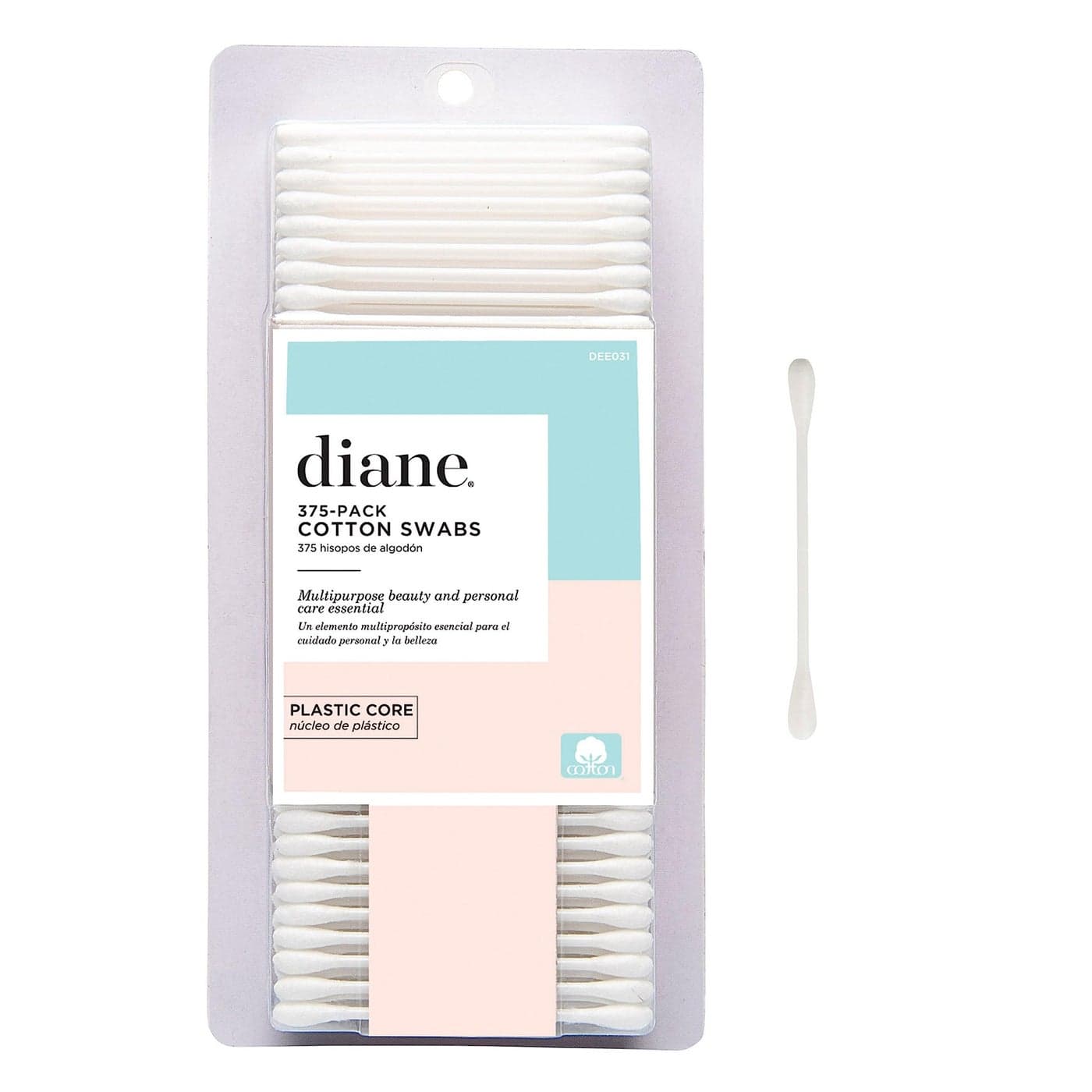 Diane Cotton Swabs Soft and Gentle for Sensitive Skin Ideal for Makeup Nail Polish Touchups Manicures Pedicures Beauty Applications Personal Care and Craft Projects 375 Count