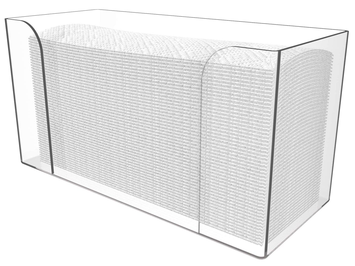 Cq acrylic Paper Towel Dispenser Countertop Clear Guest Towel Napkin Holder Suitable for ZfoldMultifold Folded Trifold C fold and Trifold Paper TowelsPack of 1