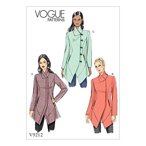 Vogue Patterns Seamed and Collared Jacket Sewing Pattern for Women Sizes 614