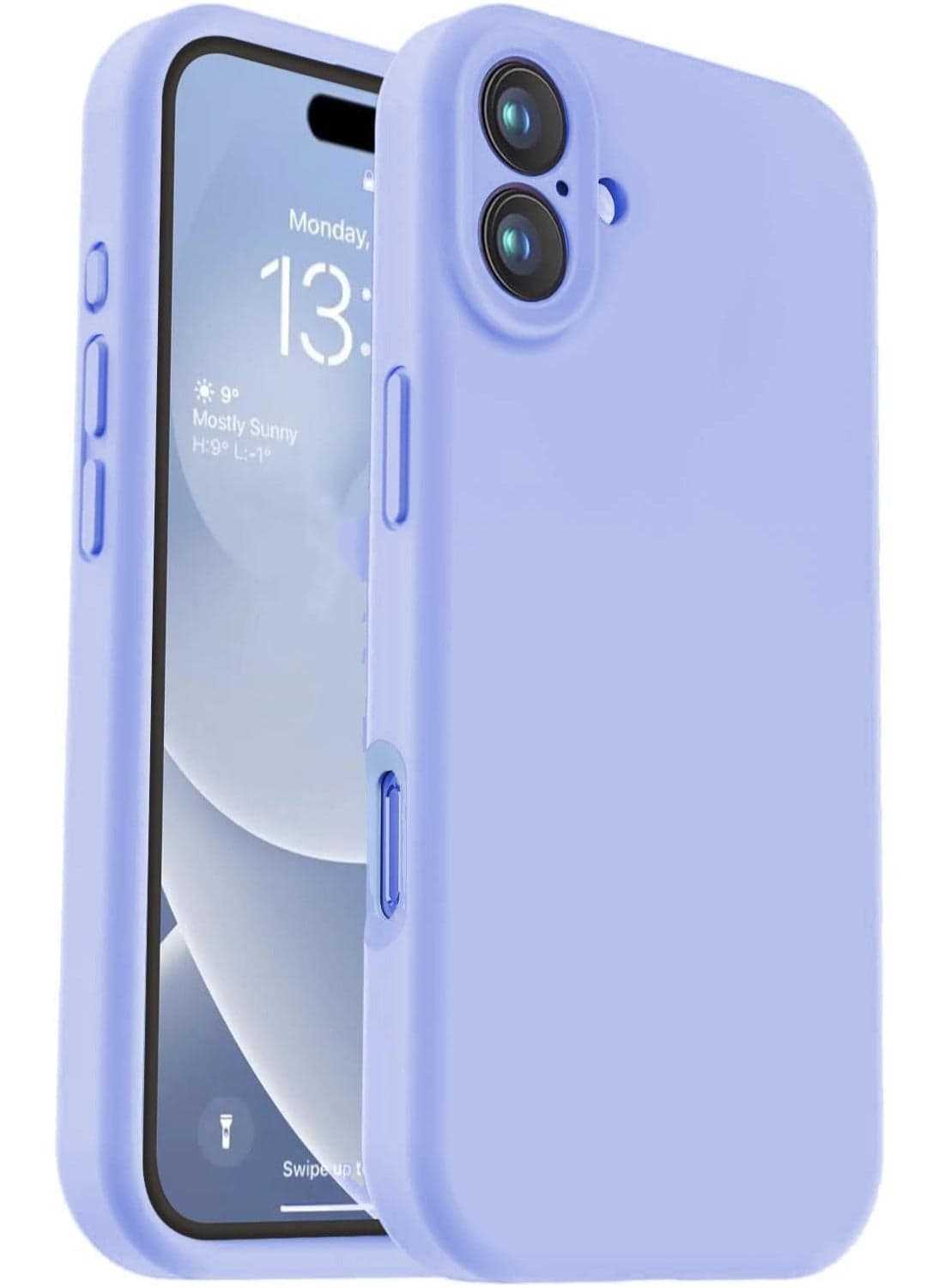 iPhone 16 Slim Fit Matte Light Blue TPU Case – Soft, Flexible Silicone Back Cover