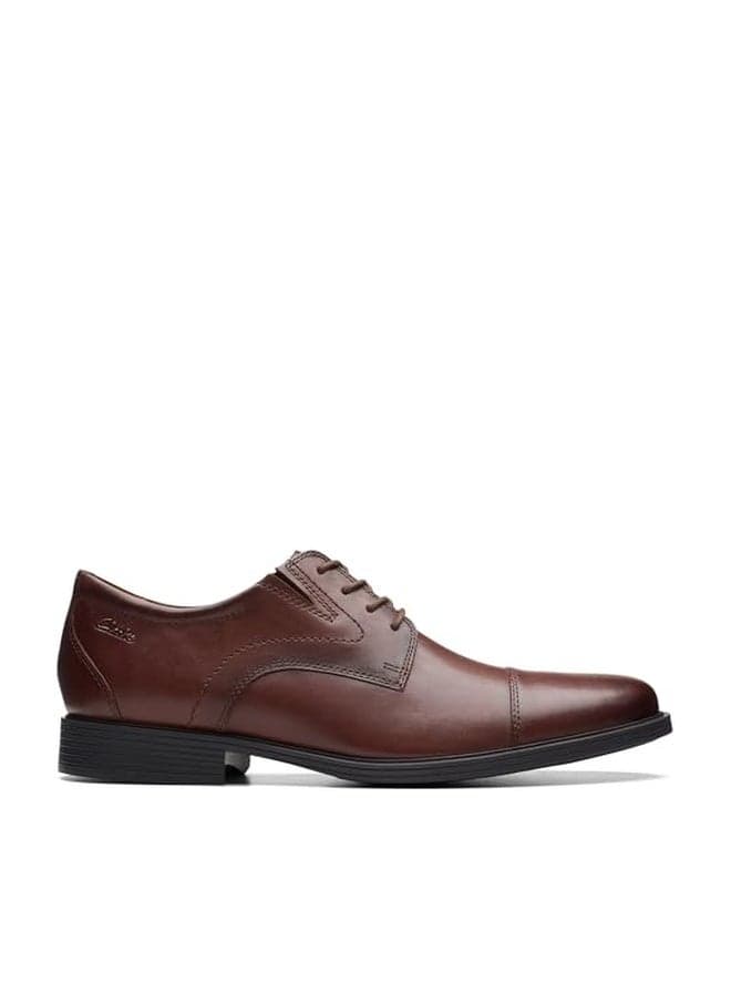Clarks Men's Whiddon Cap Oxford, Mahogany Leather, 8