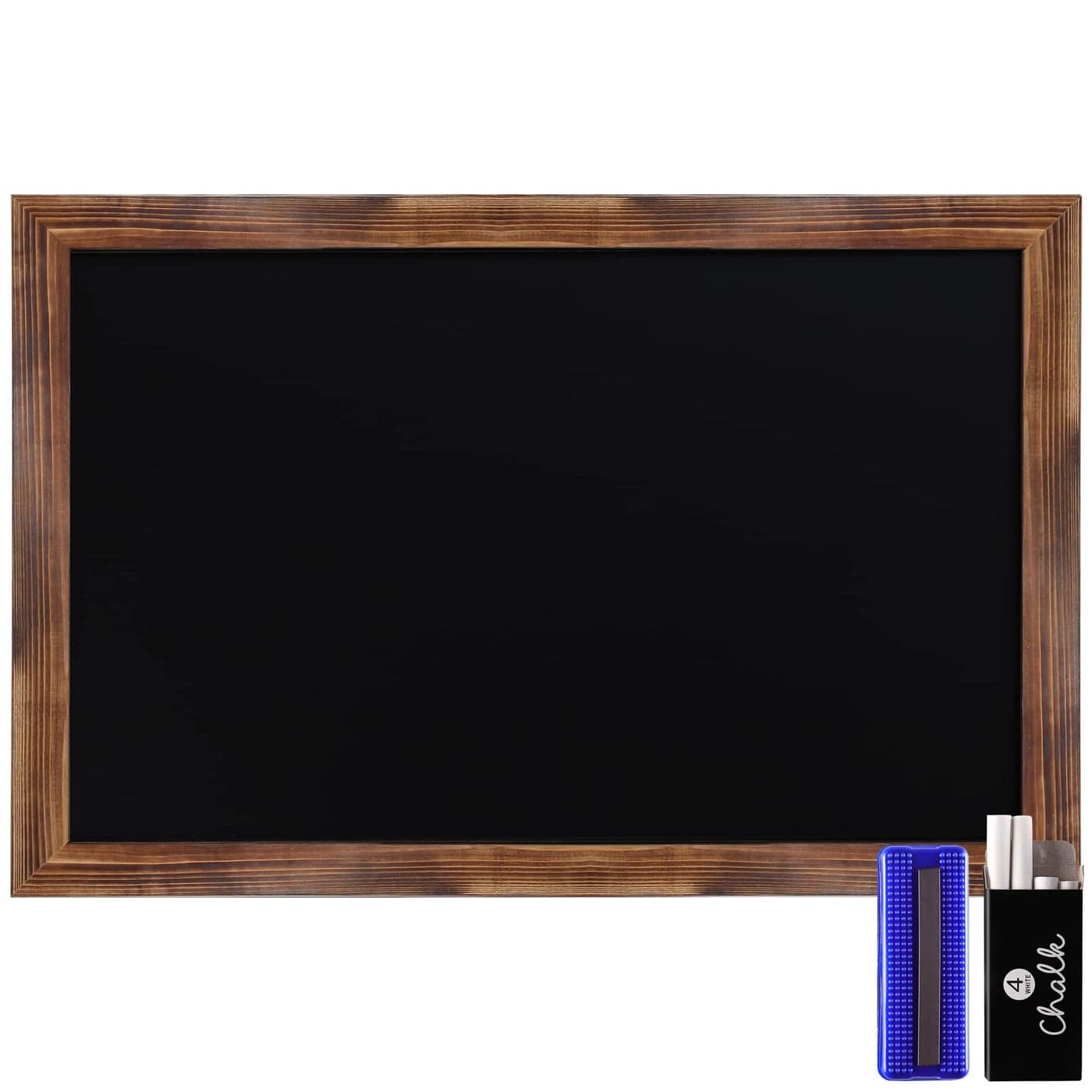 HBCY Creations Rustic Magnetic Wall Chalkboards Torched Brown 24 x 36 Inch