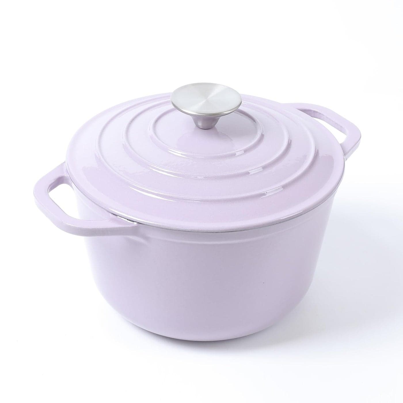 HAWOK 3 qt Enameled Cast Iron Dutch Oven Dia 787 inch with Lid Purple