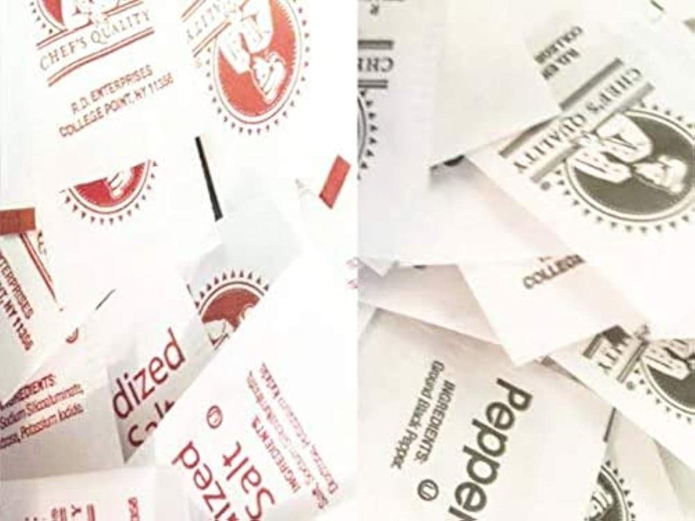 Chefs Quality Individual Salt Pepper Packets Portable Salt Pepper Packets OUKosher 4000 Salt Pepper Packets