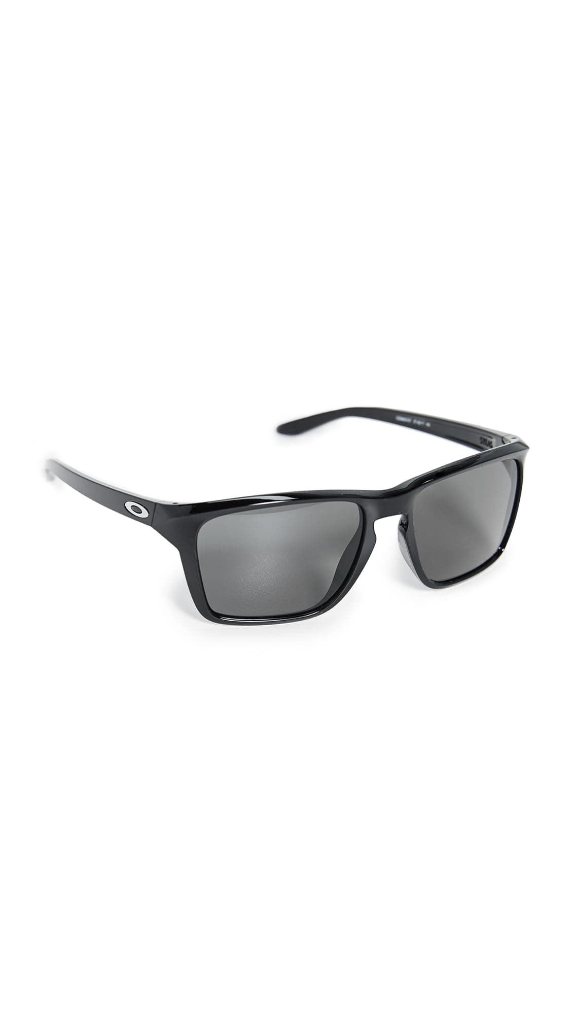 Oakley Men's OO9448 Sylas Rectangular Sunglasses, Polished Black/Prizm Grey, 57 mm