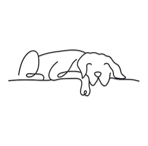 Matani Metal Dog Wall Decor Minimalist Room Living Room Wall Decor Sleeping Labrador