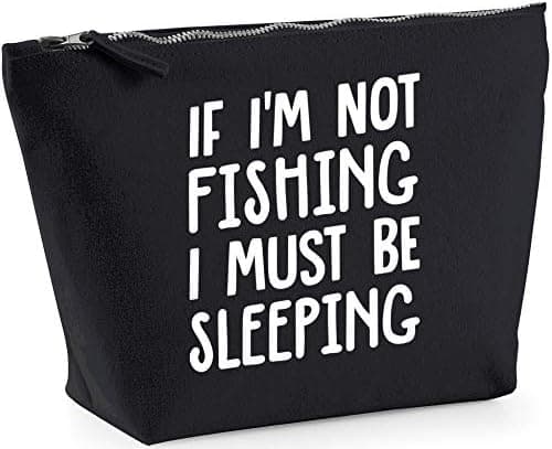 Hippowarehouse If Im not fishing I must be sleeping printed make up cosmetic wash bag 18x19x9cm