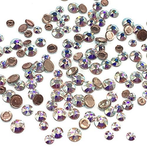 144 pcs Crystal AB (001 AB) 2078 Xirius Austrian Crystal Austria Iron on HOTFIX Mixed Sizes ss12 ss16 ss20 Flatbacks Round Rhinestones Embellishment DIY Deco Bling Round