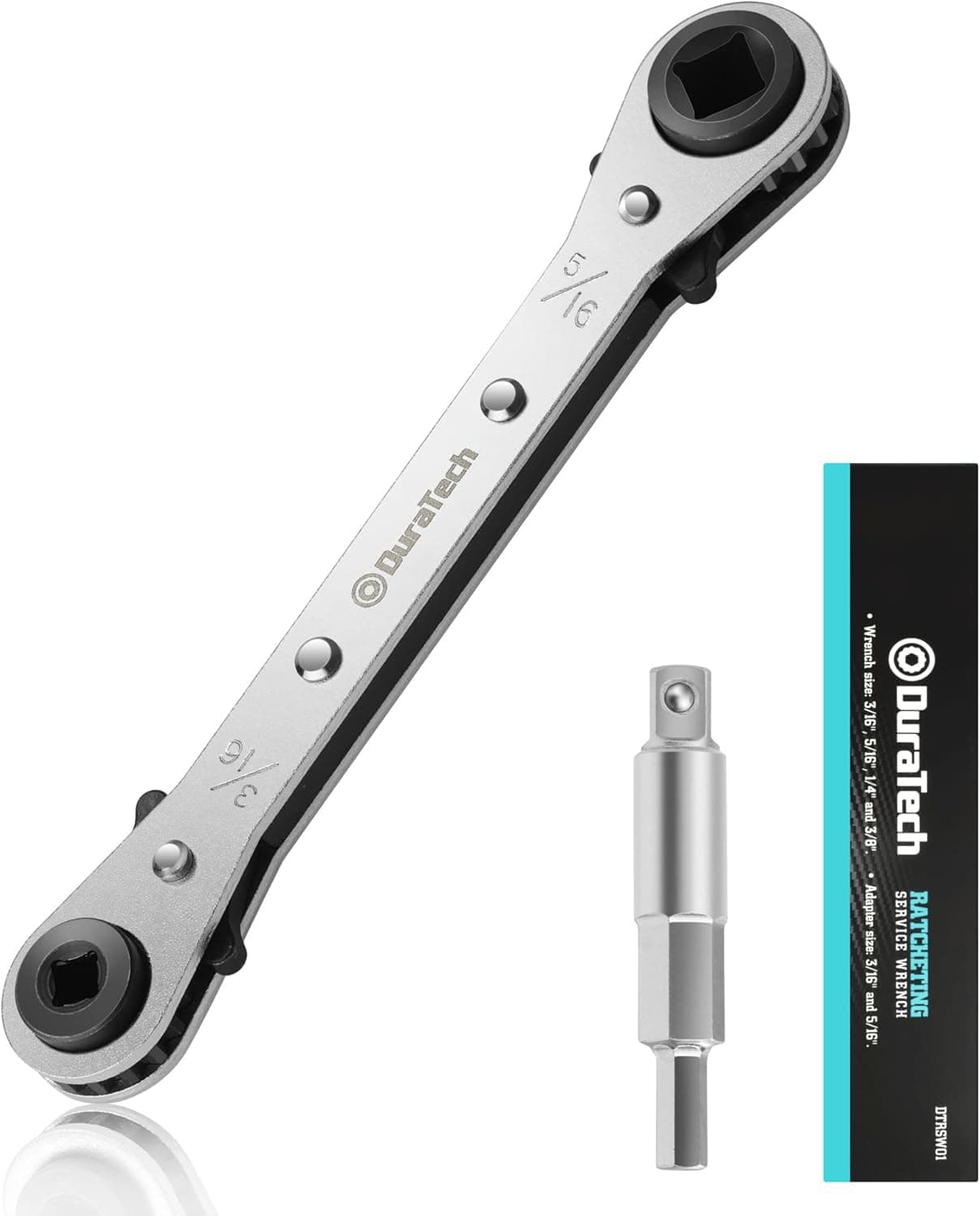 DURATECH 4 IN 1 HVAC Service Wrench 316 14 516 38 Air Conditioning Refrigeration Equipment Hex Bit Adapter