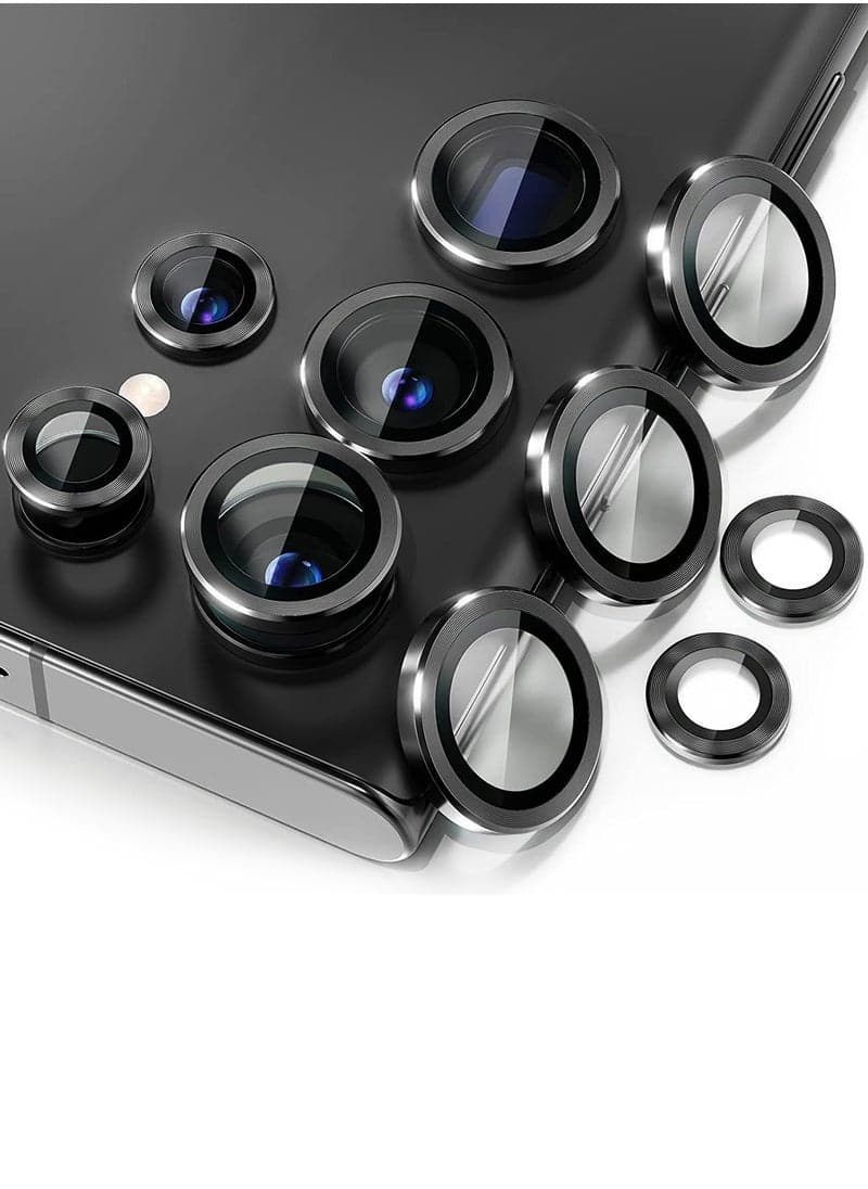 Samsung Galaxy S24 Ultra 5G 2024 Premium Camera Lens Film Protector Shield (MLHICR) – Clear/Black – Scratch-Resistant, Ultra-Clear, Anti-Fingerprint, Easy Installation, Full Camera Protection