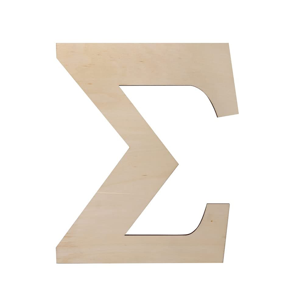 Focal20 Wooden Greek Letters Unfinished 11 Inch Alphabet for DIY Crafts Wood Letters Wooden Alphabets Letter Craft Pieces for DIY Display Decor 12 Inch
