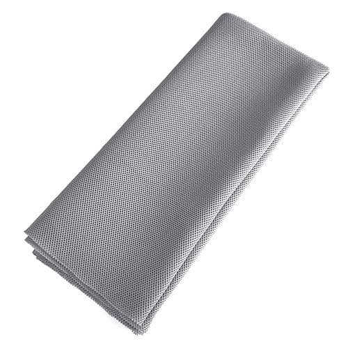 Speaker Grill Cloth Stereo Mesh Fabric for Speaker Repair, Gray - 55 x 40 in / 140 x 100 cm