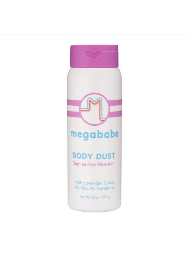 Sweat Absorbing Body Powder - Body Dust | with Lavender & Aloe | Talc-Free, All Natural | 6 oz