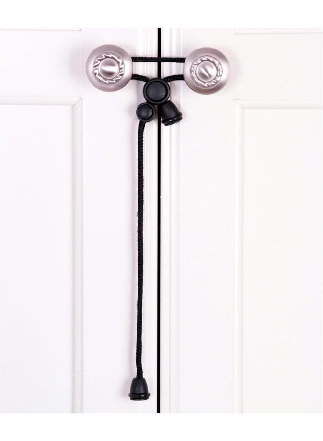 Kiscords Baby Safety Cabinet Locks For Knobs - Black / Pack of 5