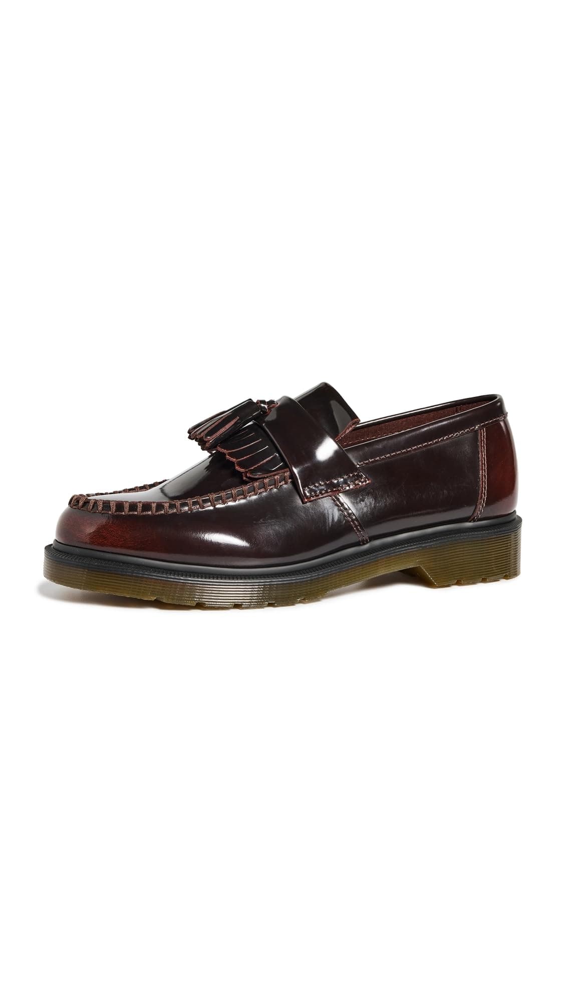Dr. Martens Unisex-Adult Adrian Slip-On Loafer, Cherry Red Arcadia, Womens 10/Mens 9